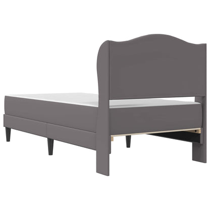 Bedframe met hoofdeinde Grijs 90 x 190 cm Kunstleer