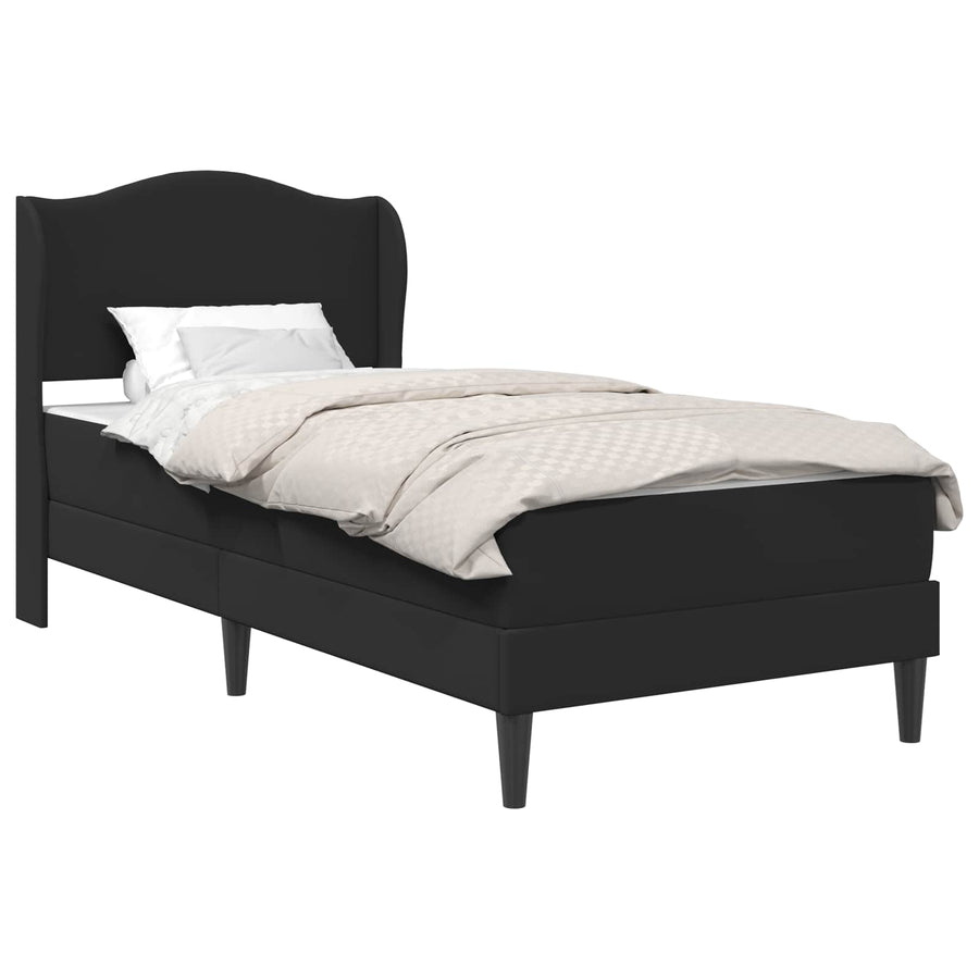 Bedframe met hoofdeinde Zwart 90 x 190 cm Kunstleer