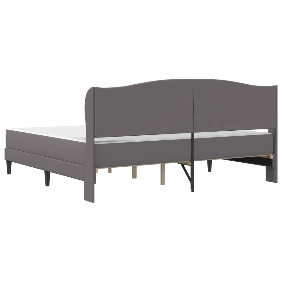 Bedframe met hoofdeinde Grijs 180 x 200 cm Kunstleer