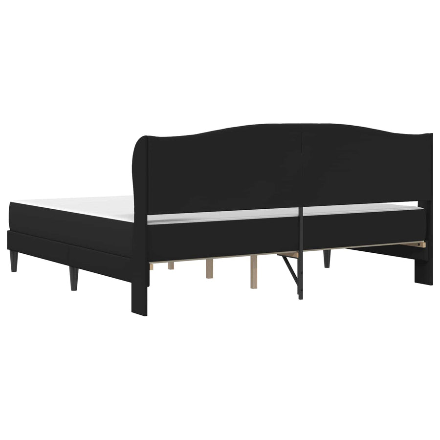 Bedframe met hoofdeinde Zwart 180 x 200 cm Kunstleer