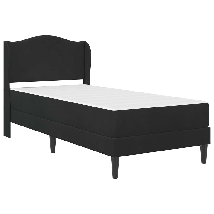 Bedframe met hoofdeinde Zwart 90 x 190 cm Fluweel
