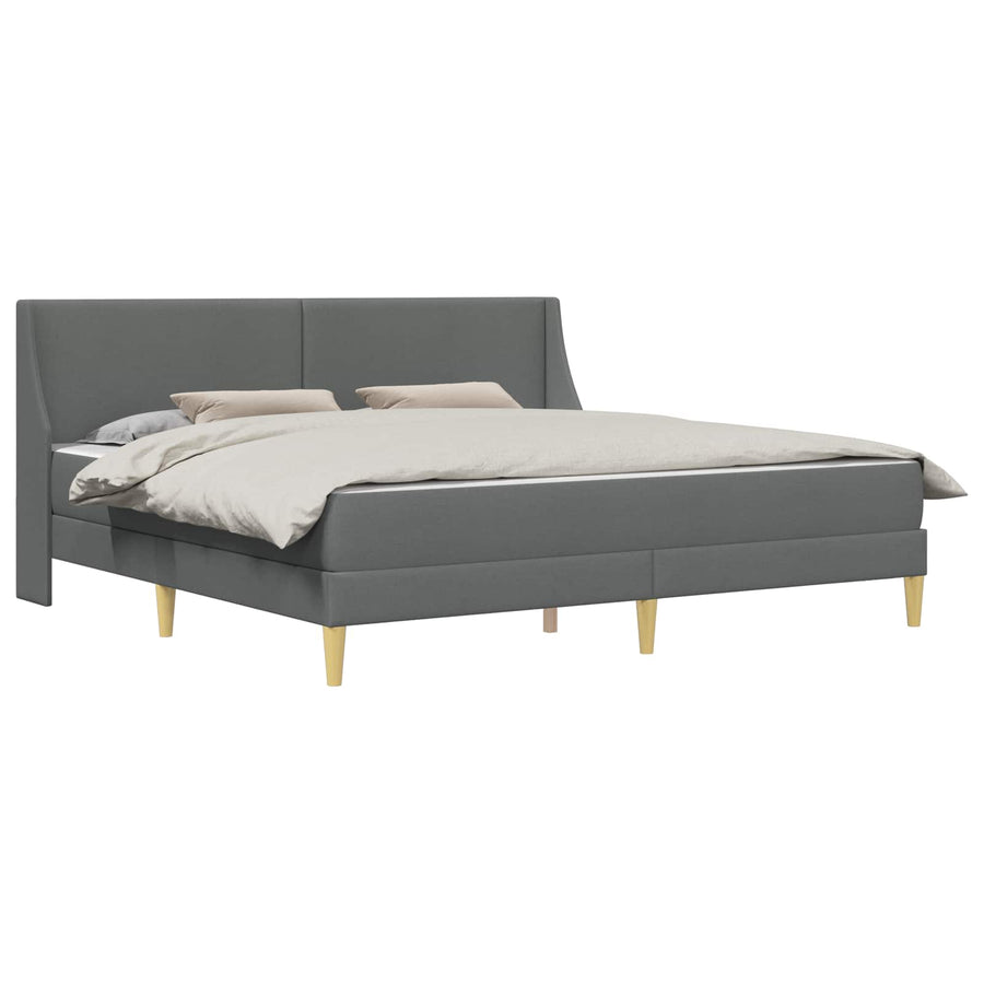 Bedframe met matras Donkergrijs 180 x 200 cm Stof