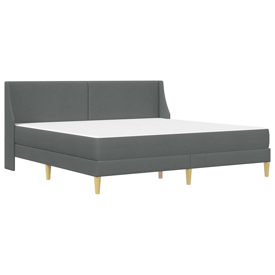 Bedframe met matras Donkergrijs 180 x 200 cm Stof