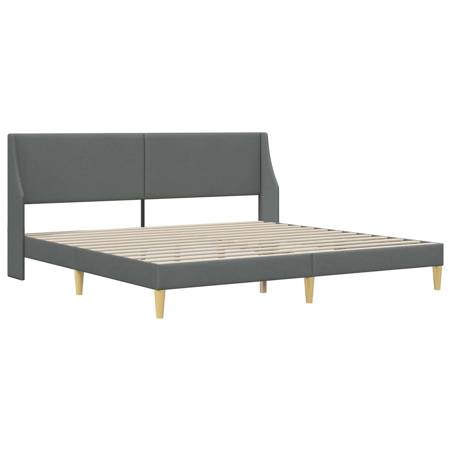 Bedframe met matras Donkergrijs 180 x 200 cm Stof