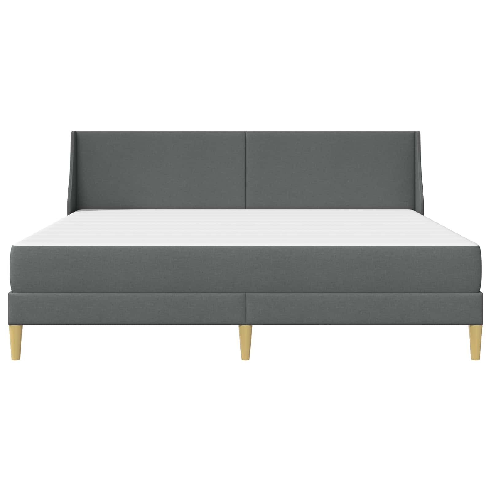 Bedframe met matras Donkergrijs 180 x 200 cm Stof