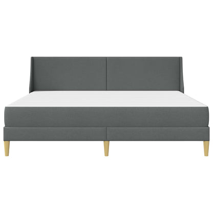 Bedframe met matras Donkergrijs 180 x 200 cm Stof