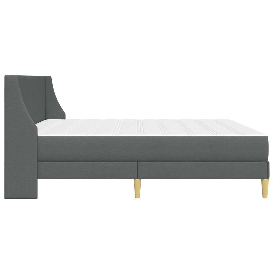 Bedframe met matras Donkergrijs 180 x 200 cm Stof