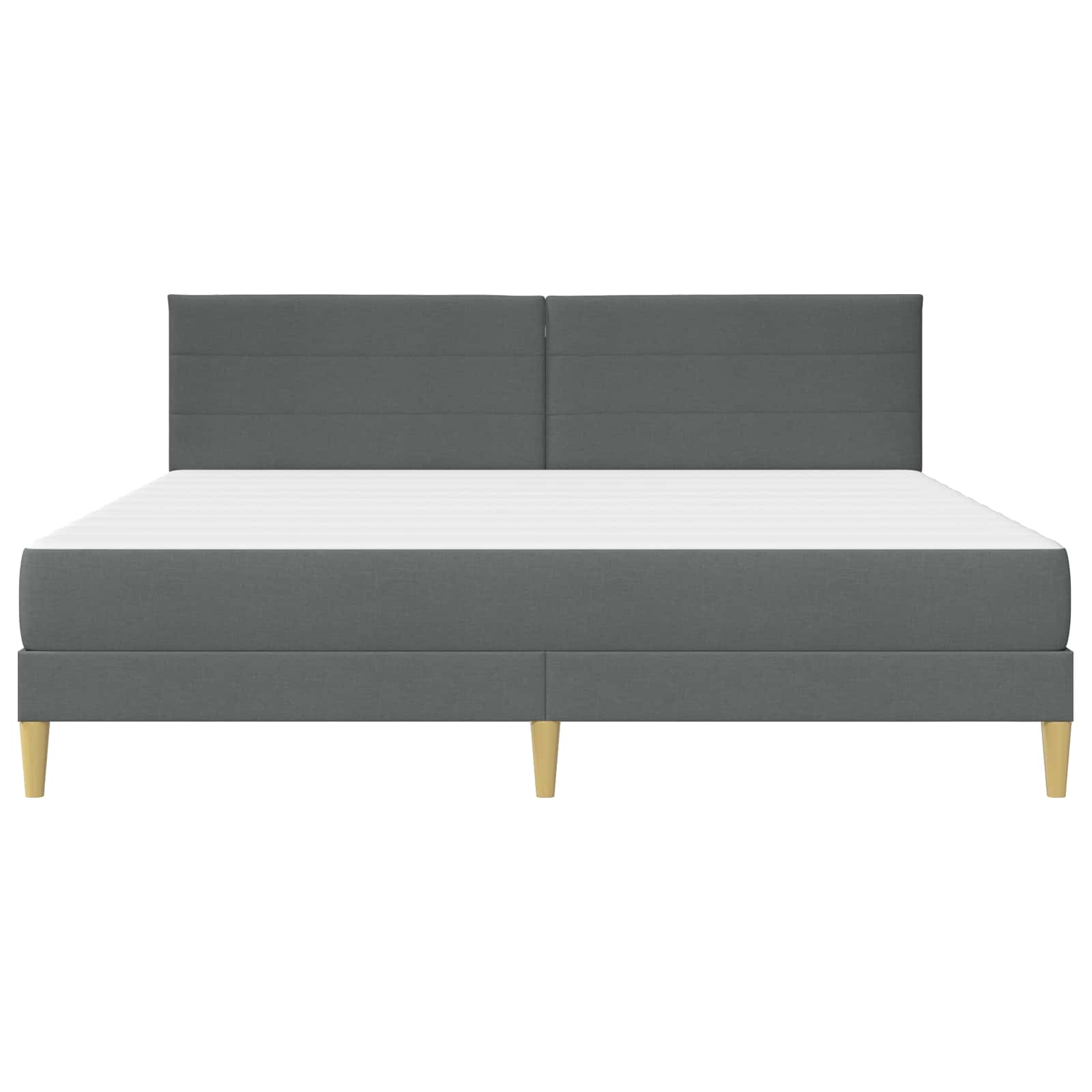 Bedframe met matras 2 pcs Donkergrijs 180 x 200 cm Stof