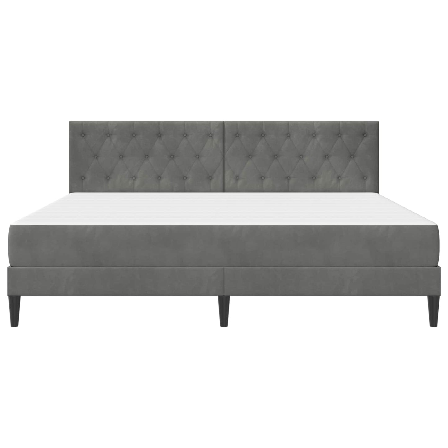 Bedframe met matras Donkergrijs 180 x 200 cm Fluweel