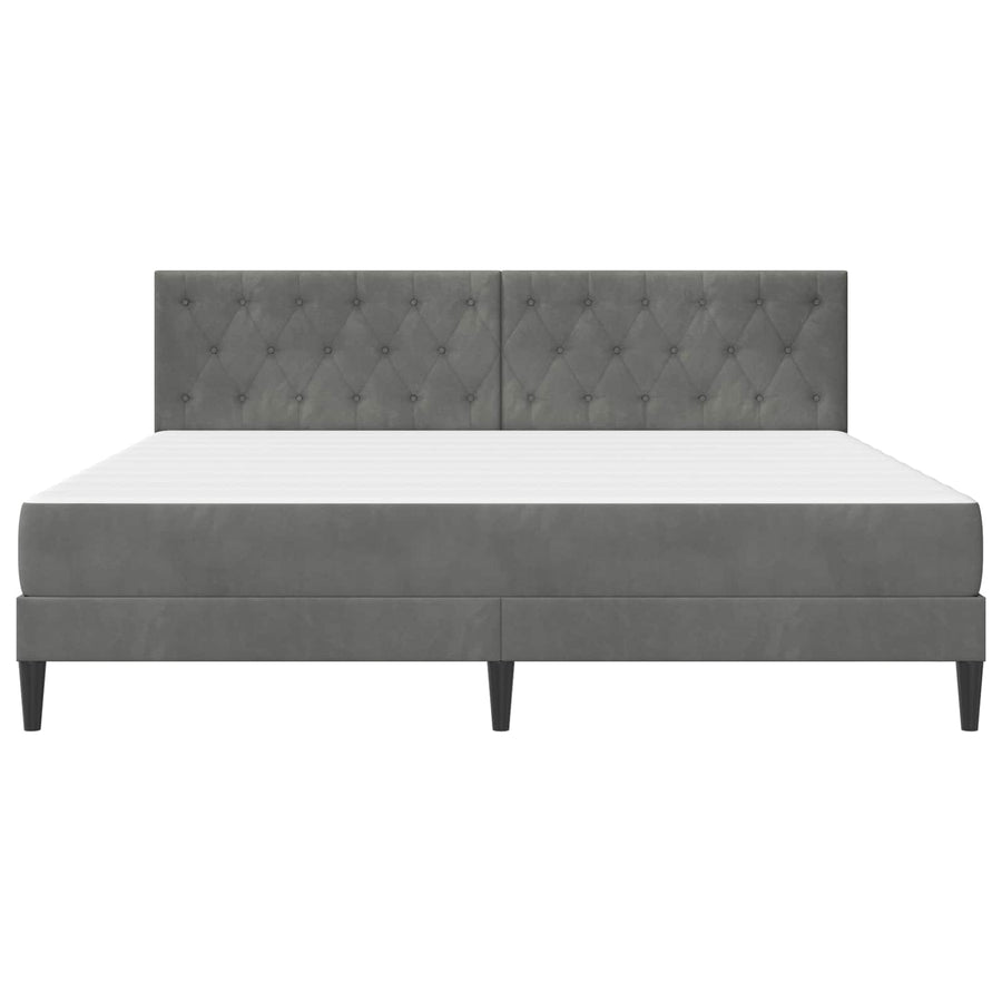 Bedframe met matras Donkergrijs 180 x 200 cm Fluweel