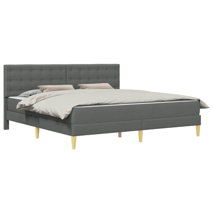 Bedframe met matras Donkergrijs 180 x 200 cm Stof