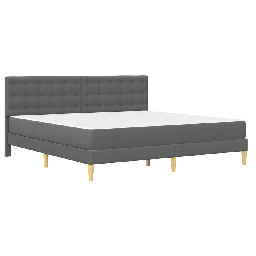 Bedframe met matras Donkergrijs 180 x 200 cm Stof
