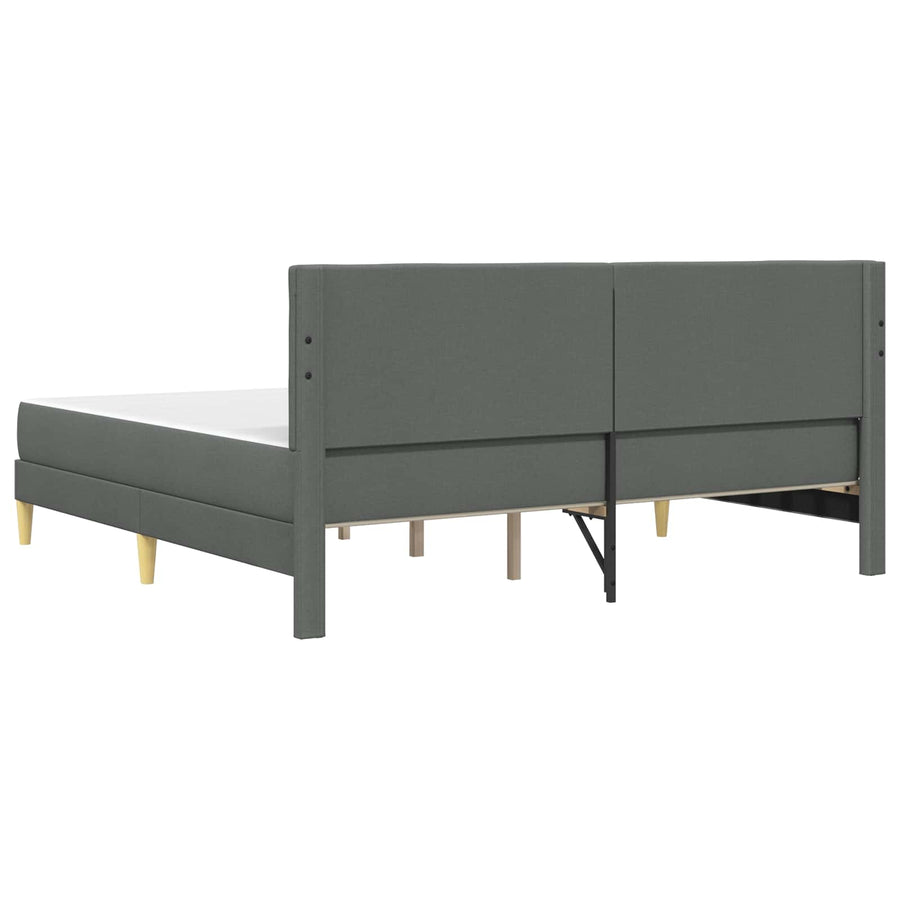 Bedframe met matras Donkergrijs 180 x 200 cm Stof