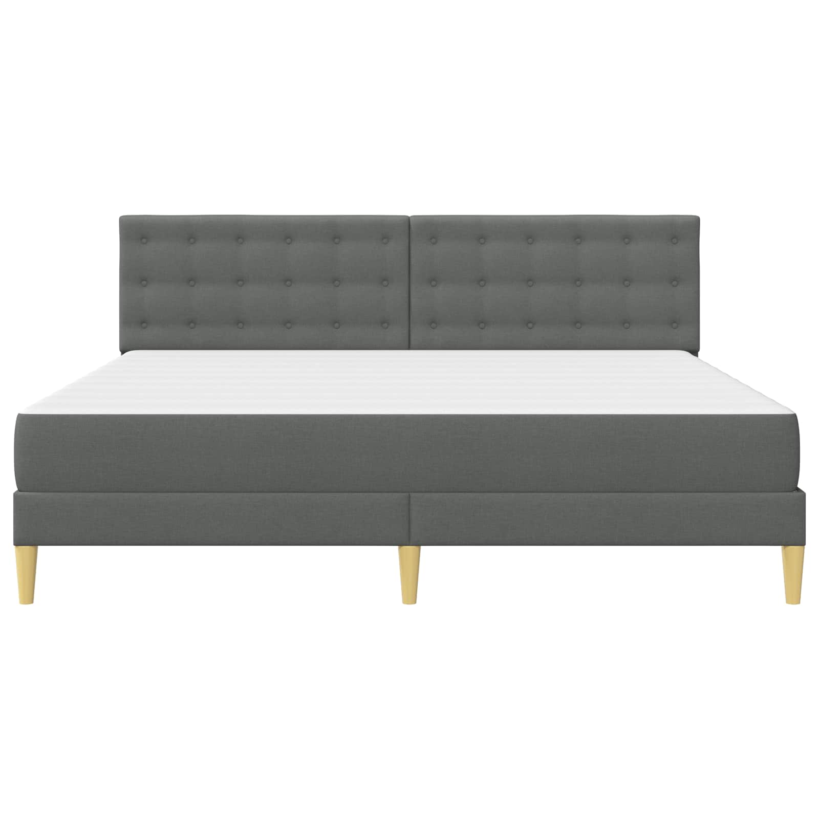Bedframe met matras Donkergrijs 180 x 200 cm Stof