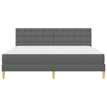 Bedframe met matras Donkergrijs 180 x 200 cm Stof