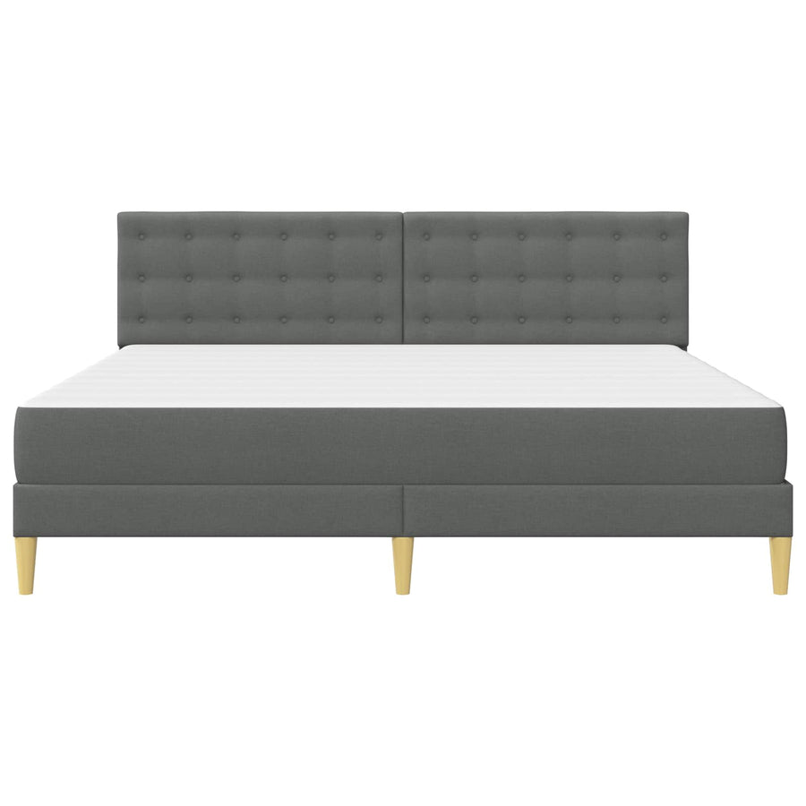 Bedframe met matras Donkergrijs 180 x 200 cm Stof