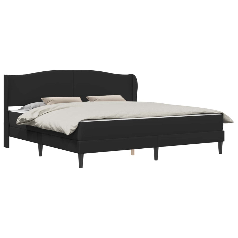 Bedframe met hoofdeinde Zwart 180 x 200 cm Kunstleer