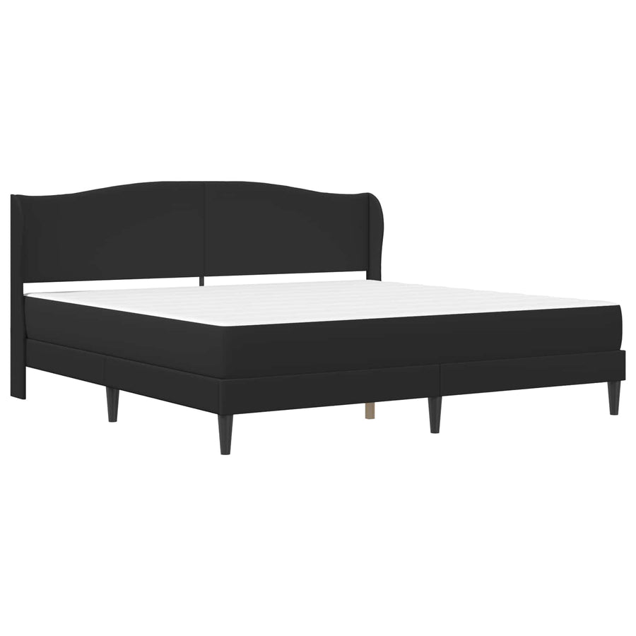 Bedframe met hoofdeinde Zwart 180 x 200 cm Kunstleer