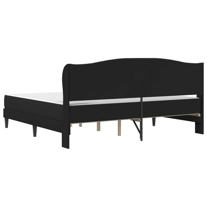 Bedframe met hoofdeinde Zwart 180 x 200 cm Kunstleer
