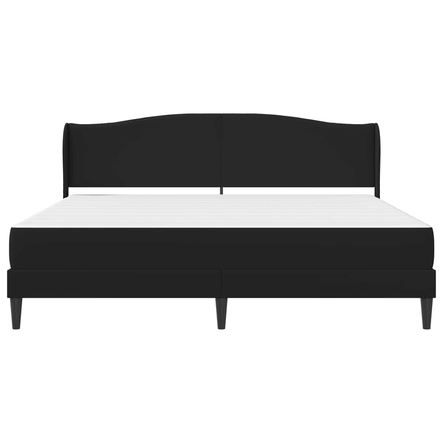 Bedframe met hoofdeinde Zwart 180 x 200 cm Kunstleer