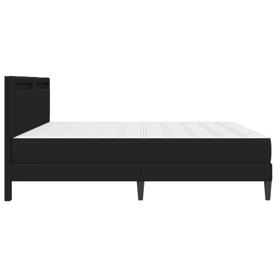 Bedframe met LED-stripverlichting Zwart 180 x 200 cm Kunstleer