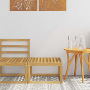 Outdoor hocker massief acaciahout wit 59x59x37 cm