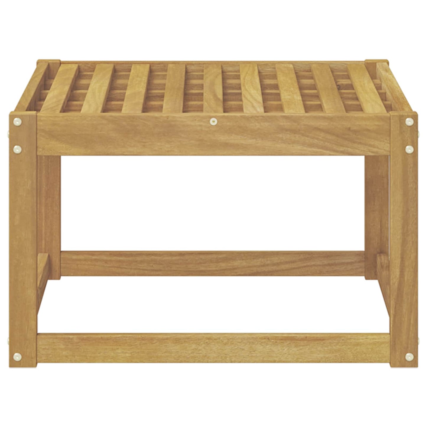 Outdoor Hocker Massief Acaciahout Wit 59 x 59 x 37 cm