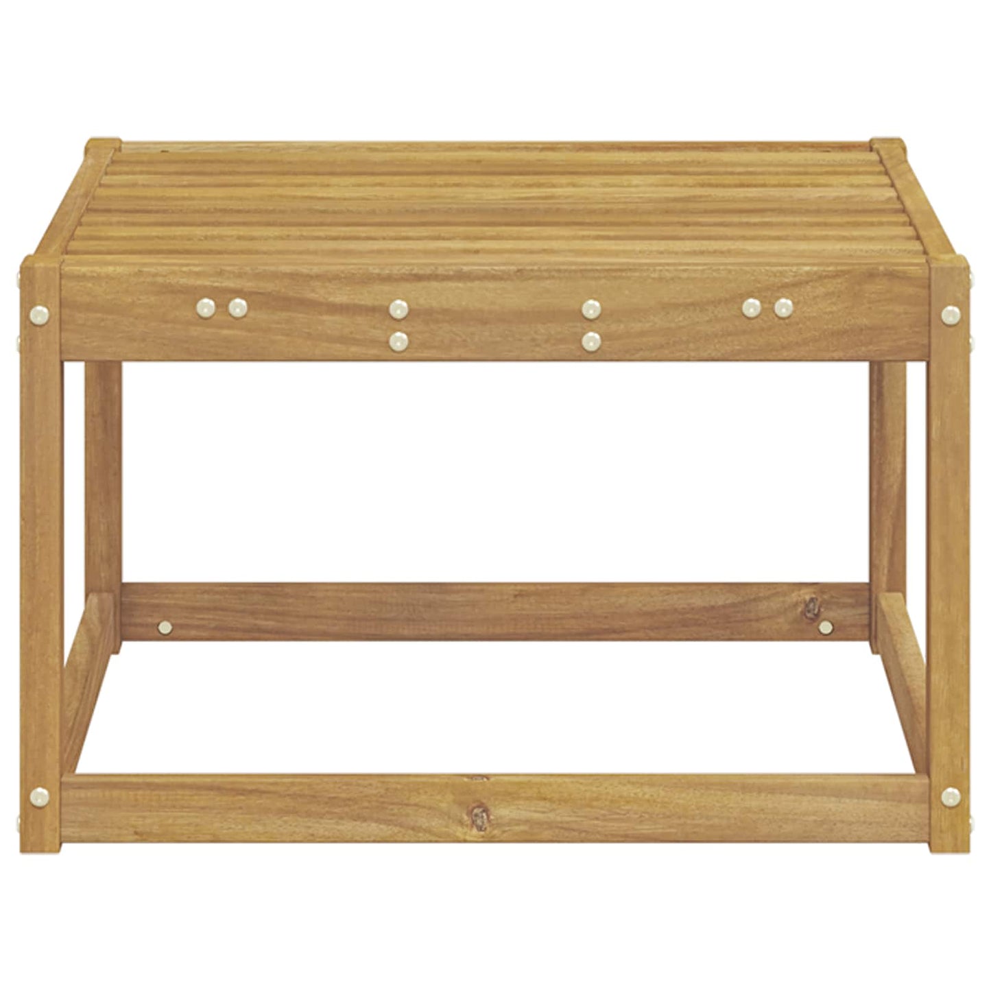 Outdoor Hocker Massief Acaciahout Wit 59 x 59 x 37 cm