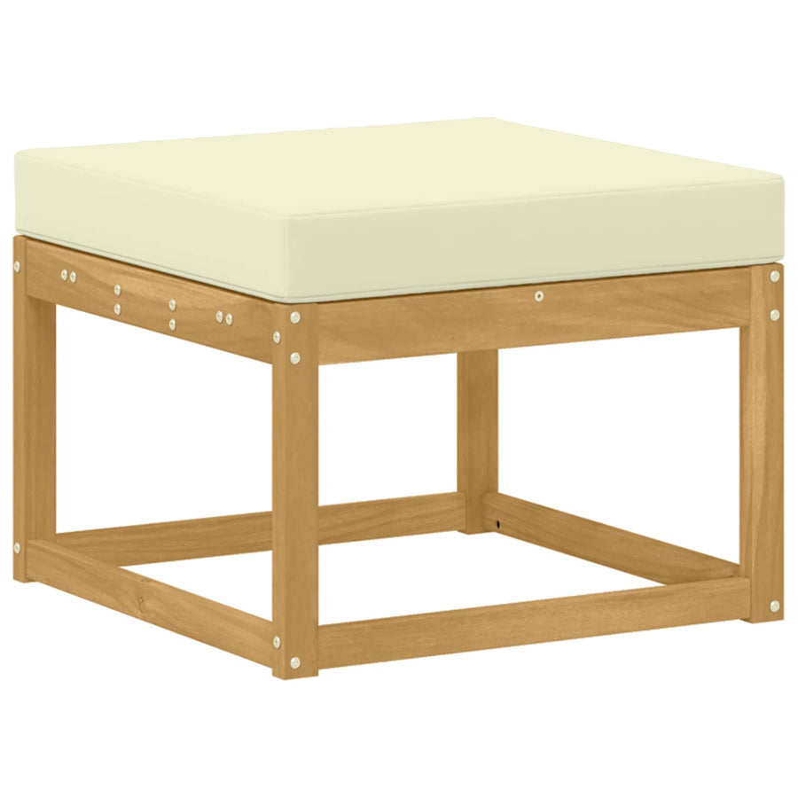 Outdoor Hocker Massief Acaciahout Wit