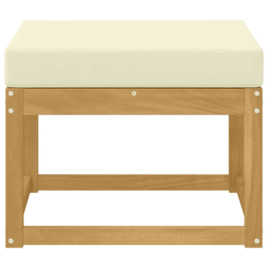Outdoor Hocker Massief Acaciahout Wit