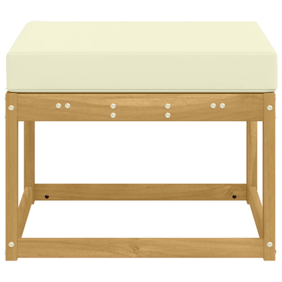 Outdoor Hocker Massief Acaciahout Wit