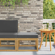 Outdoor hocker massief acaciahout 59x59x37 cm wit