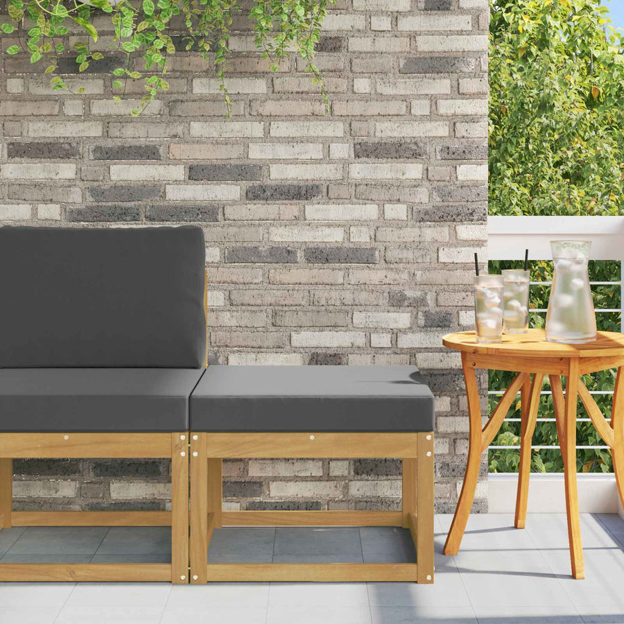 Outdoor Hocker Massief Acaciahout Wit