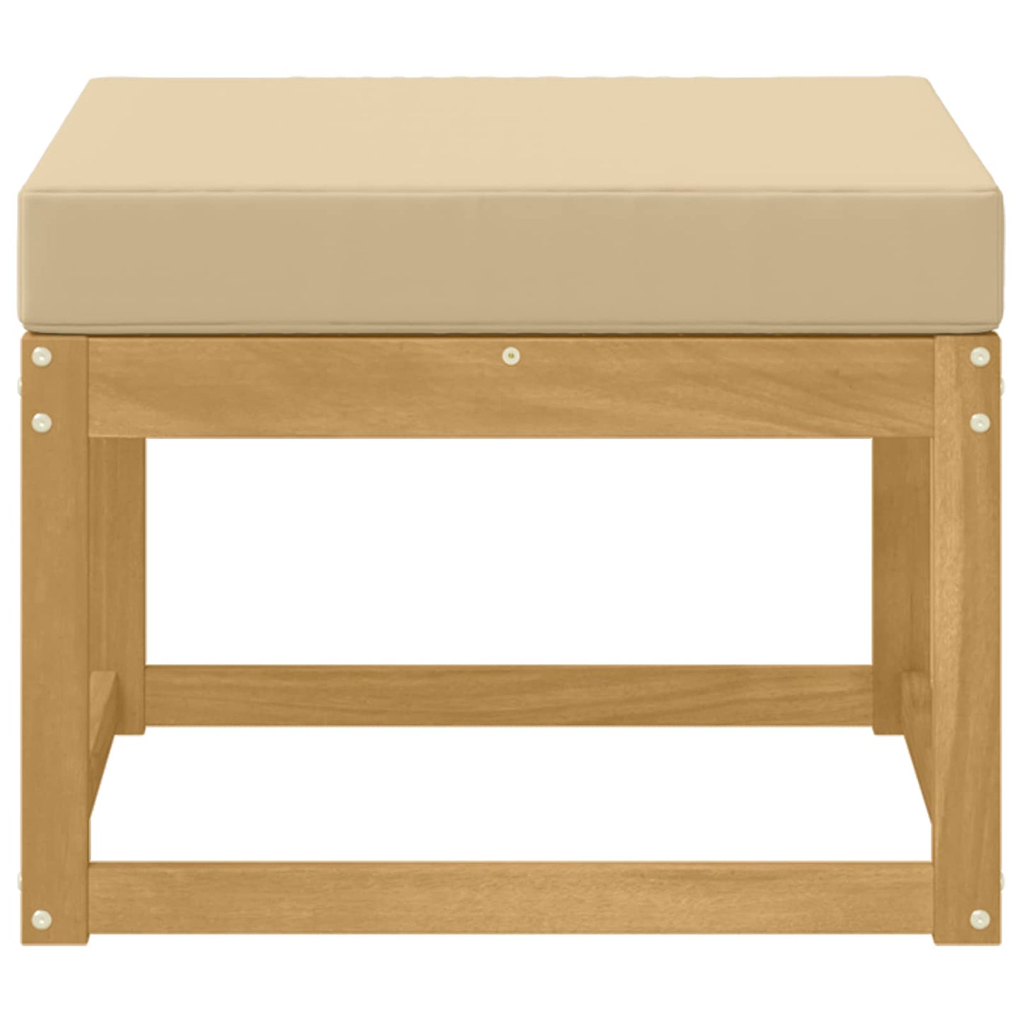 Outdoor Hocker Massief Acaciahout Wit