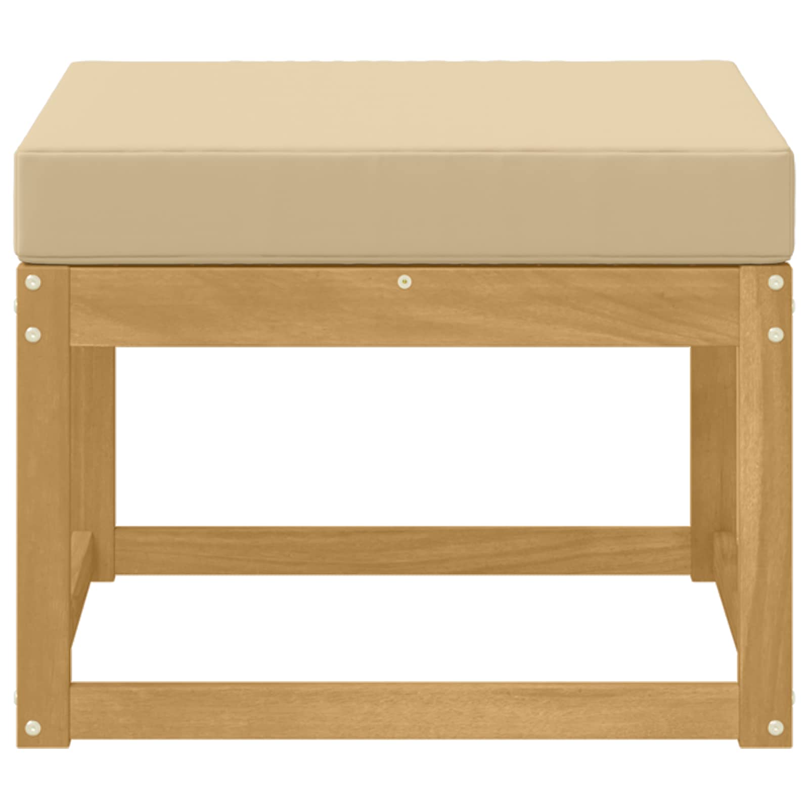 Outdoor Hocker Massief Acaciahout Wit