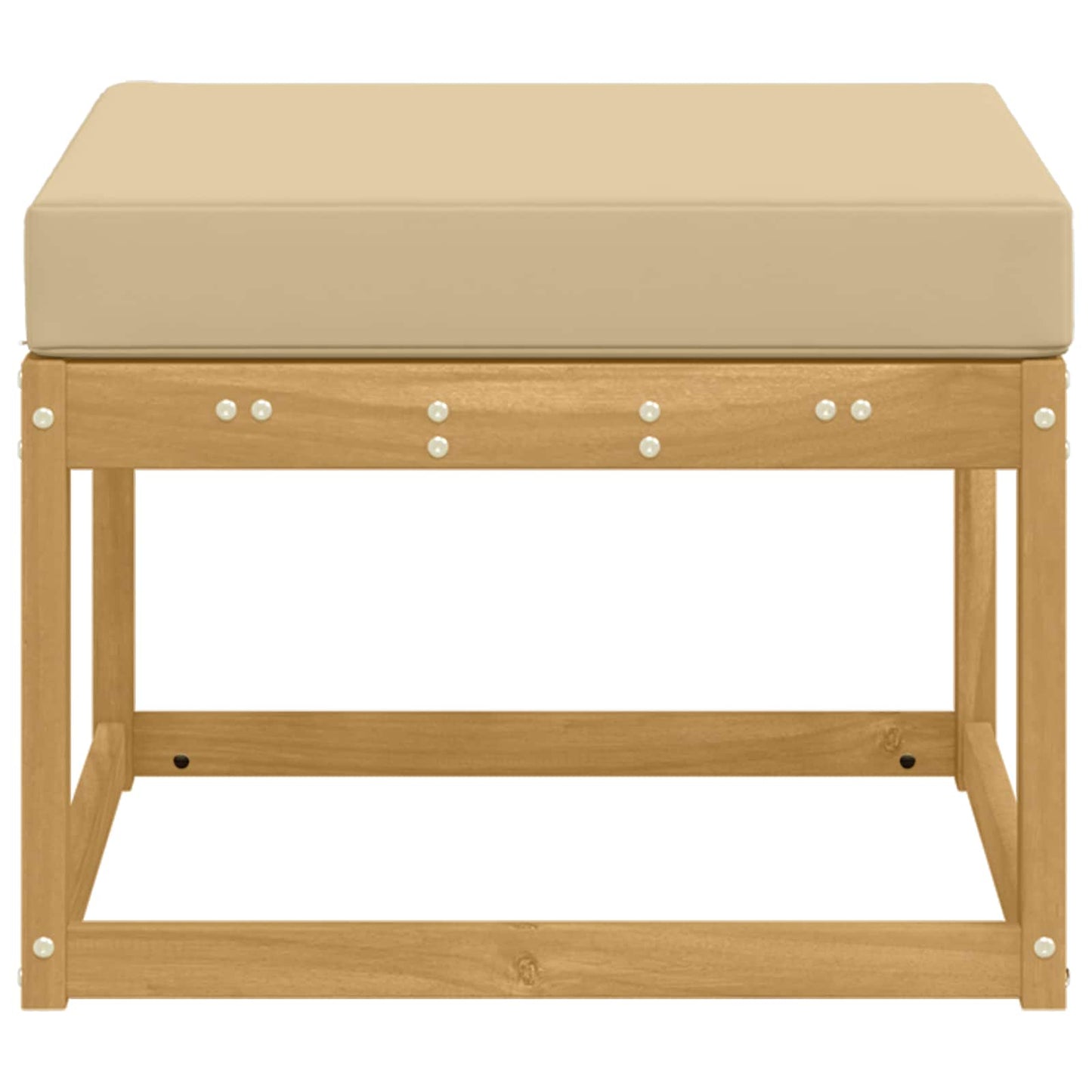 Outdoor Hocker Massief Acaciahout Wit