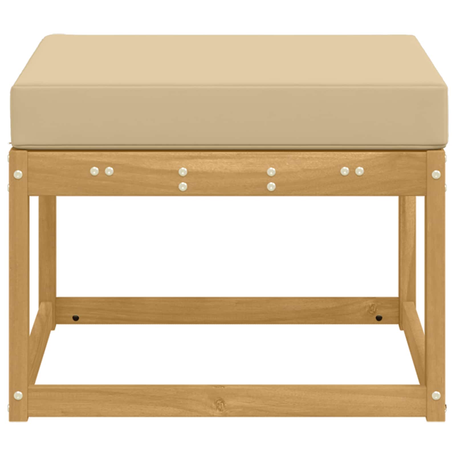 Outdoor Hocker Massief Acaciahout Wit