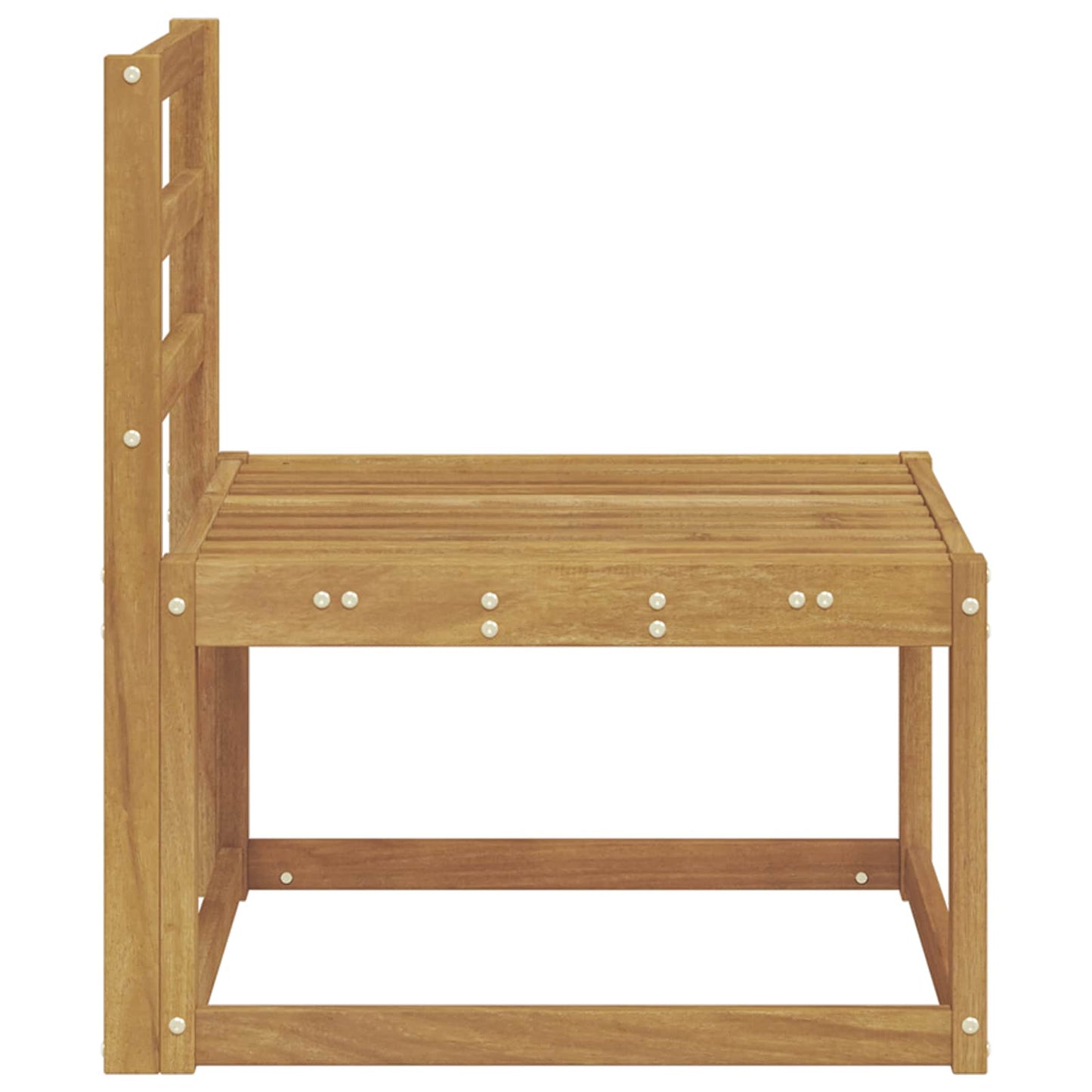 Buiten Midden Sofa Massief Acaciahout Wit 59 x 63 x 73 cm