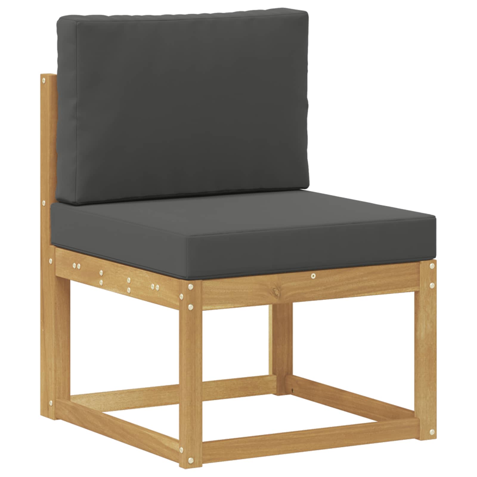 Buiten bankenset Wit en antracietkleurig 59 x 63 x 73 cm