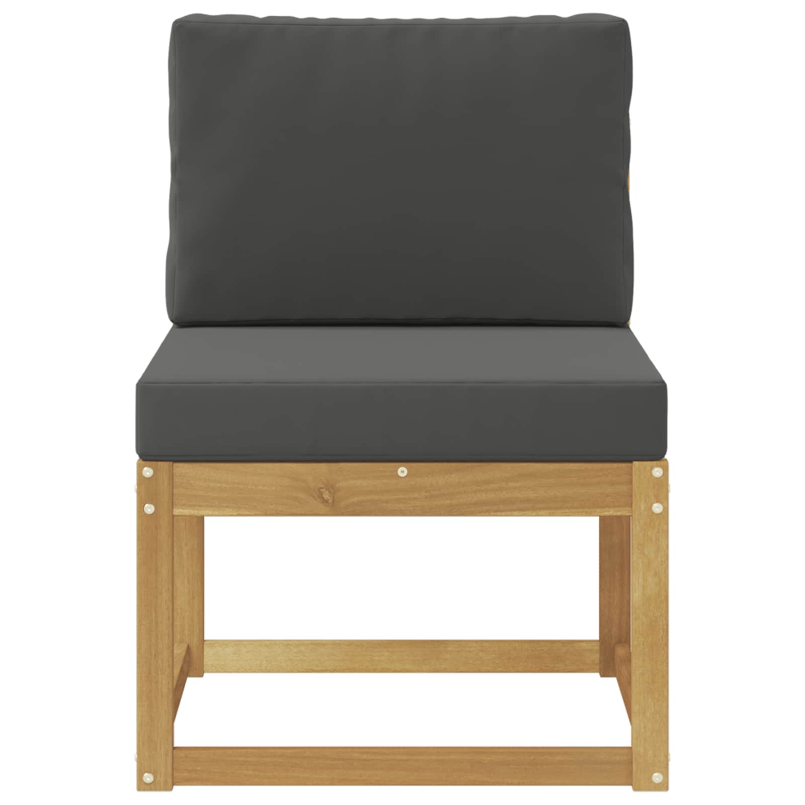 Buiten bankenset Wit en antracietkleurig 59 x 63 x 73 cm