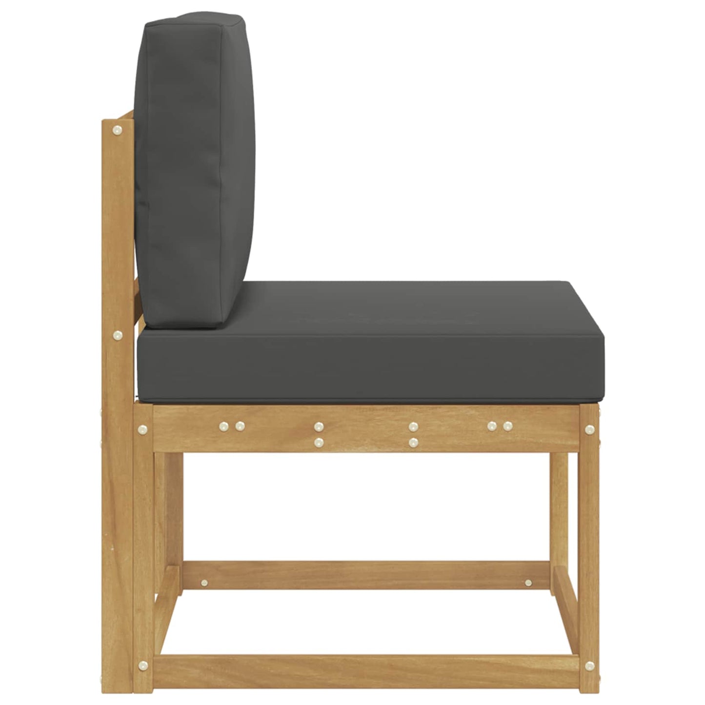 Buiten bankenset Wit en antracietkleurig 59 x 63 x 73 cm