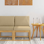 Outdoor sofa set White and Beige 59 x 63 x 73 cm