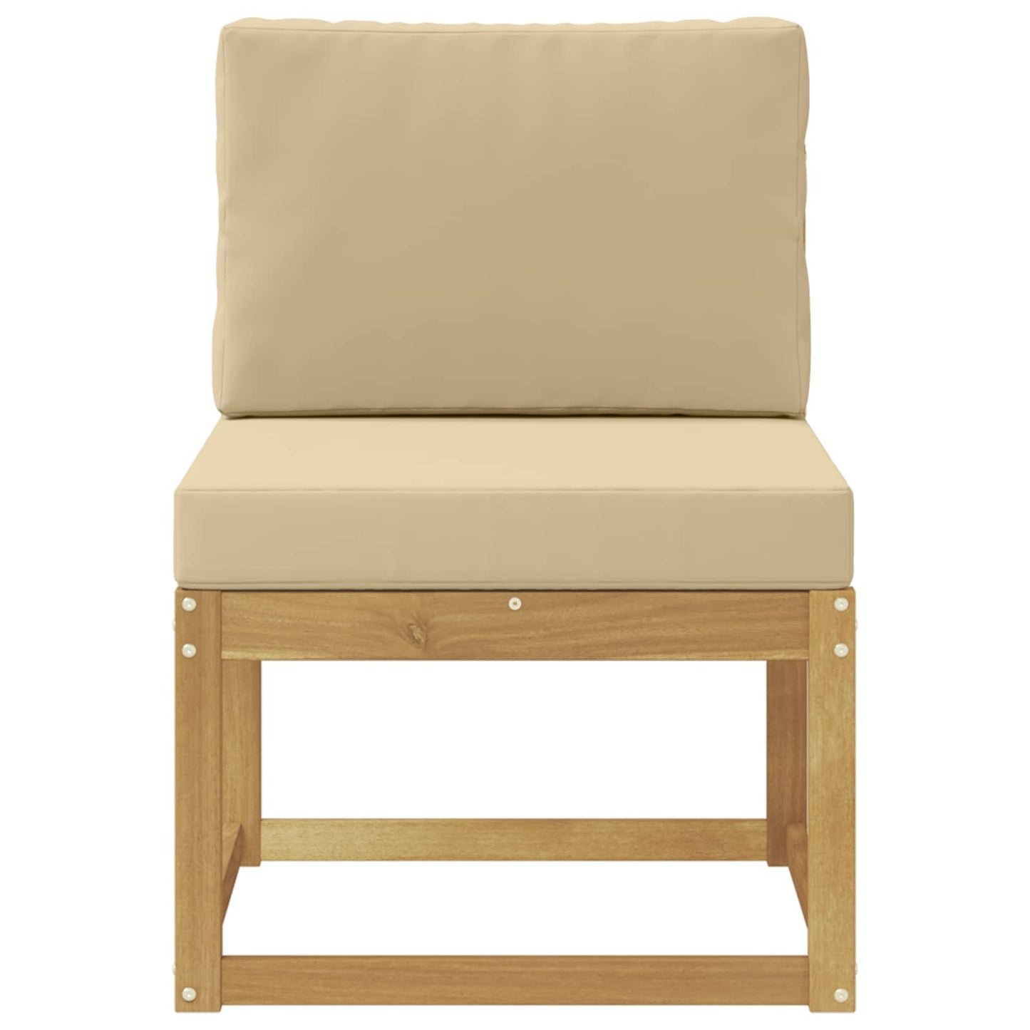 Buiten bankenset Wit en Beige 59 x 63 x 73 cm