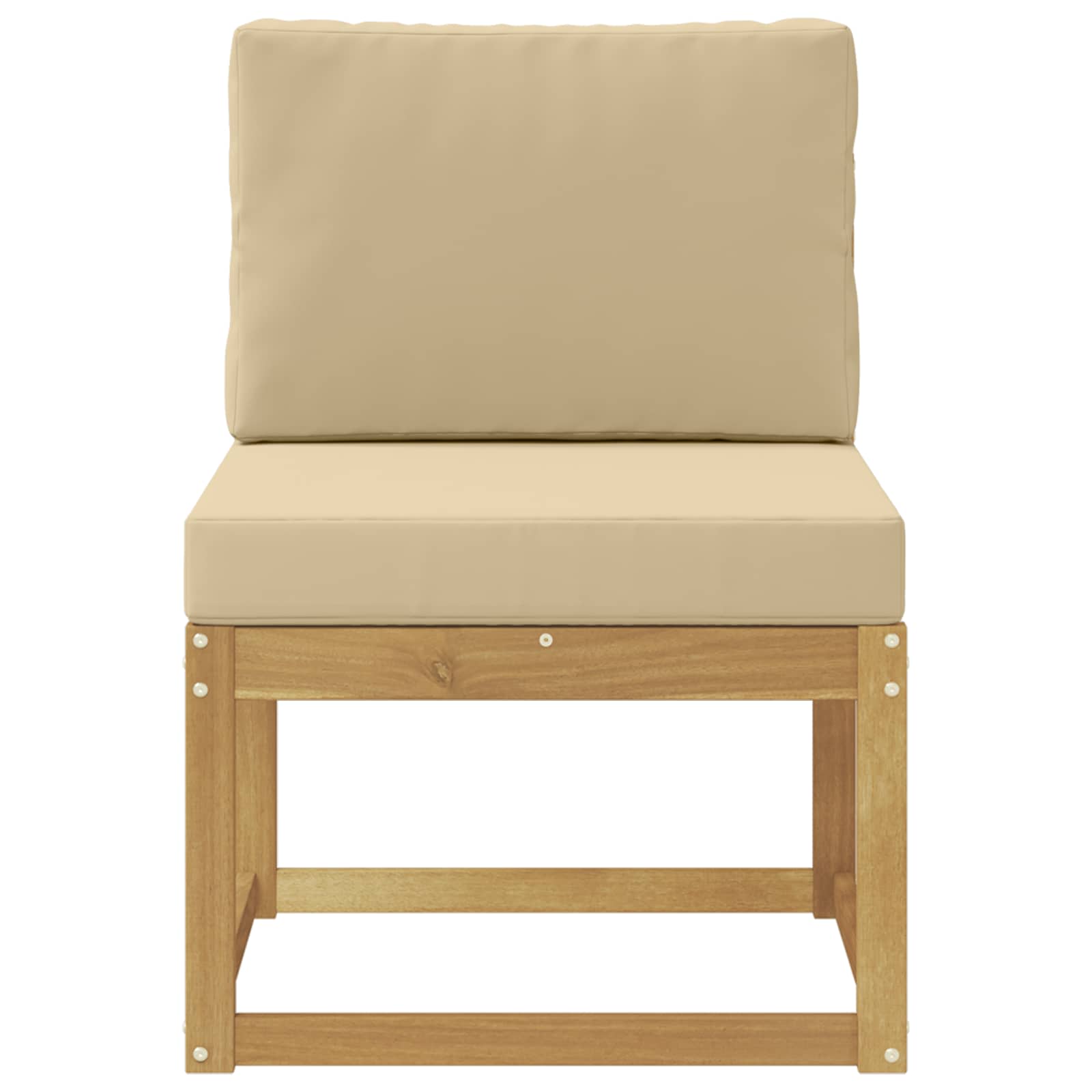 Buiten bankenset Wit en Beige 59 x 63 x 73 cm