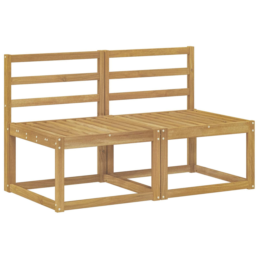 2 Stuk Buiten Midden Sofa Massief Acaciahout Wit