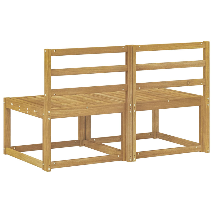 2 Stuk Buiten Midden Sofa Massief Acaciahout Wit