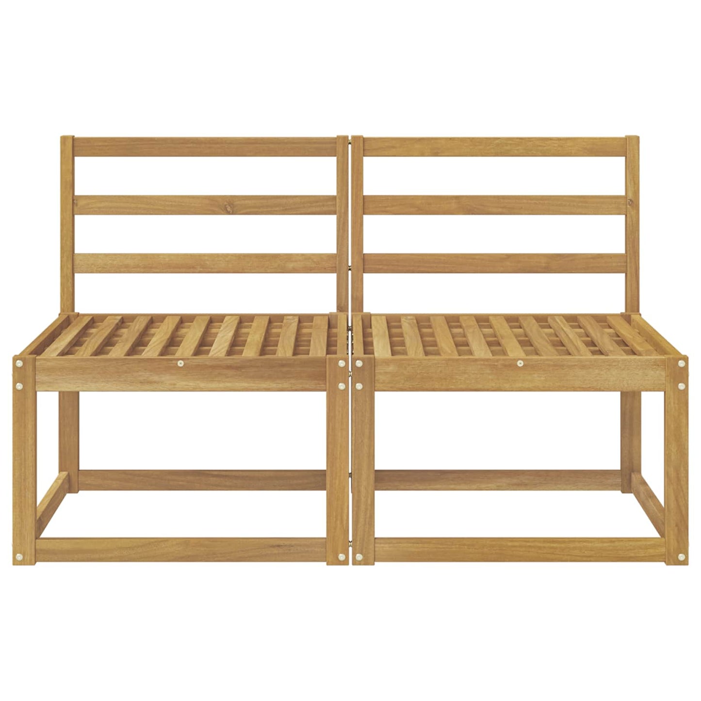 2 Stuk Buiten Midden Sofa Massief Acaciahout Wit