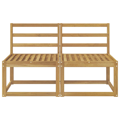 2 Stuk Buiten Midden Sofa Massief Acaciahout Wit