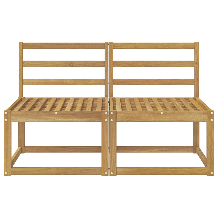 2 Stuk Buiten Midden Sofa Massief Acaciahout Wit
