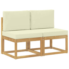 2 Stuk Buiten Midden Sofa Massief Acaciahout Wit